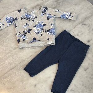 Floral Blue Kids Matching Set